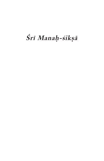 Manah-siksa - bhaktibooks.com