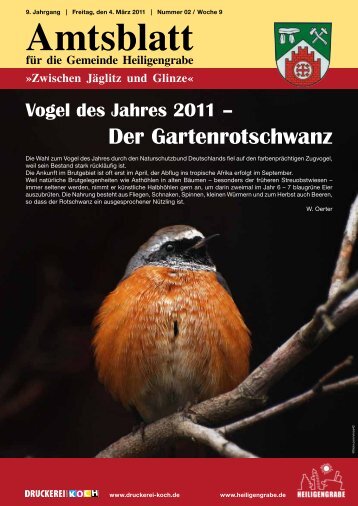 Amtsblatt für die Gemeinde Heiligengrabe »Zwischen Jäglitz und ...