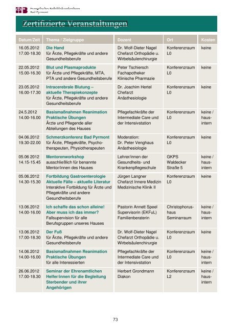 Unsere Fortbildungen - Evangelisches Bathildiskrankenhauses Bad ...