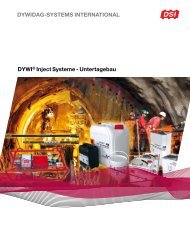 DYWI® Inject Systeme - Untertagebau - Alwag