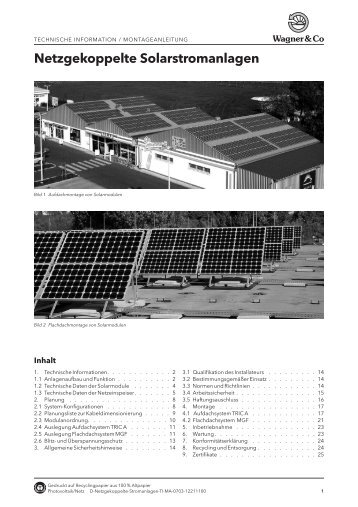 Netzgekoppelte Solarstromanlagen - Wagner & Co Solartechnik ...