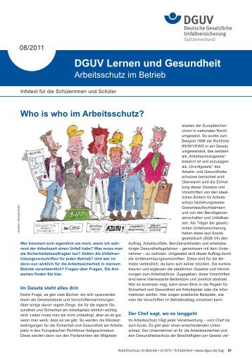 Schülertext: Who ist who im Arbeitsschutz - Lehrer-Online