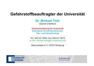 Dr. Michael Türk - Arbeitssicherheit, Tier- und Umweltschutz