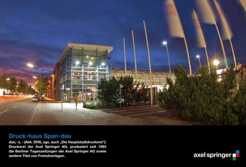 Axel Springer Druckhaus Spandau Gmbh & Co Kg Druckhaus Spandau - Axel Springer AG