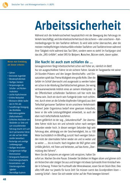 Taxi fahren - aber Sicher! - Deutscher Taxi- und Mietwagenverband eV