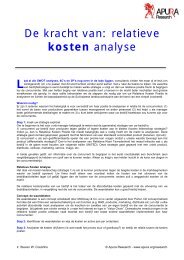 De kracht van: relatieve kosten analyse