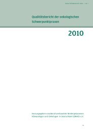 Qualitätsbericht der onkologischen Schwerpunktpraxen 2010 - WINHO