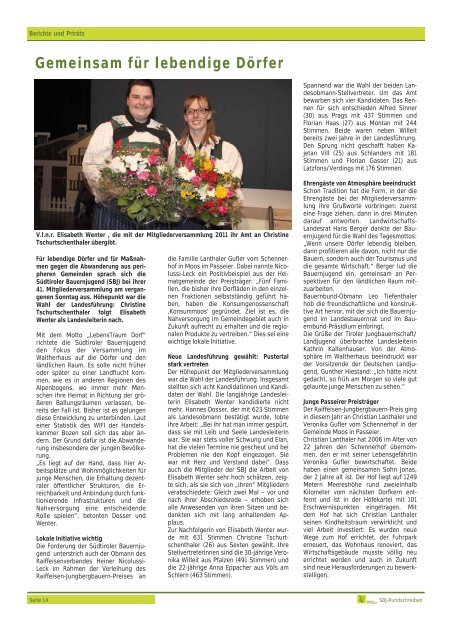 SBJ-Rundschreiben 01/2011 - Südtiroler Bauernjugend