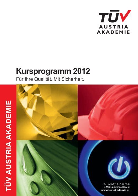 kursprogramm 2012 - TÜV Austria Akademie