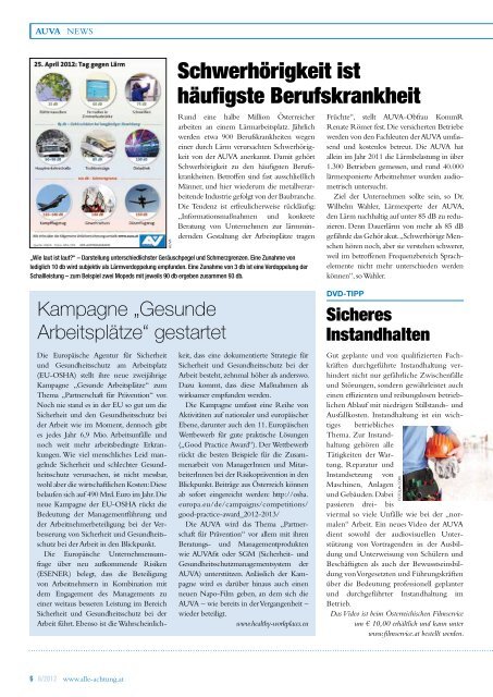 Das Sicherheitsmagazin der - Alle Achtung