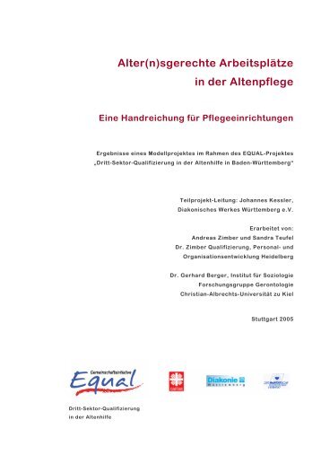 Alter(n)sgerechte Arbeitsplätze in der Altenpflege - Equal Altenhilfe