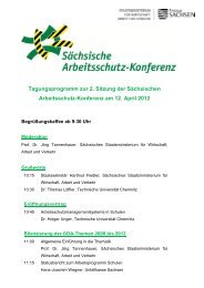 Tagungsprogramm der 2. Sitzung der Sächsischen Arbeitsschutz ...