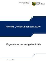 Projekt „Polizei.Sachsen.2020“ Ergebnisse der Aufgabenkritik