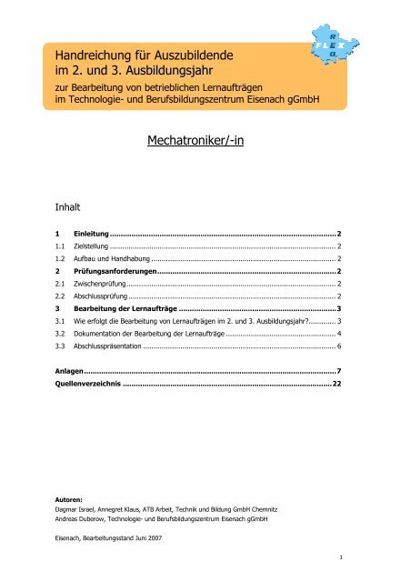 Handreichung Fur Auszubildende Im 2 Und 3 Ausbildungsjah Rr