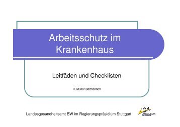 Arbeitsschutz im Krankenhaus