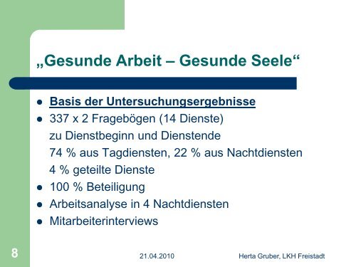 2. Gesundheitssymposiums der Arbeiterkammer ... - Arbeitsinspektion