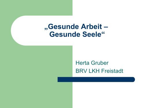 2. Gesundheitssymposiums der Arbeiterkammer ... - Arbeitsinspektion