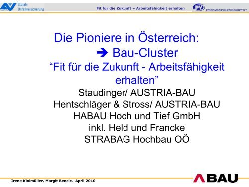 2. Gesundheitssymposiums der Arbeiterkammer ... - Arbeitsinspektion