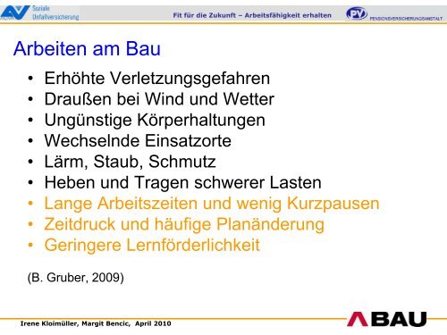 2. Gesundheitssymposiums der Arbeiterkammer ... - Arbeitsinspektion