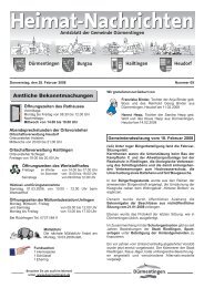 Amtliche Bekanntmachungen - Gemeinde Dürmentingen