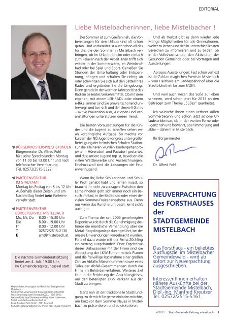 Gemeindezeitung 2011/4 - Mistelbach