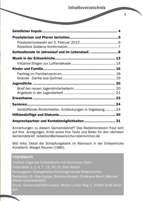 Frieden - Evangelischen Kirchengemeinde Rodenkirchen