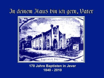 Gemeinde - Baptisten in Jever