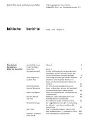 kritische berichte - Hartware MedienKunstVerein