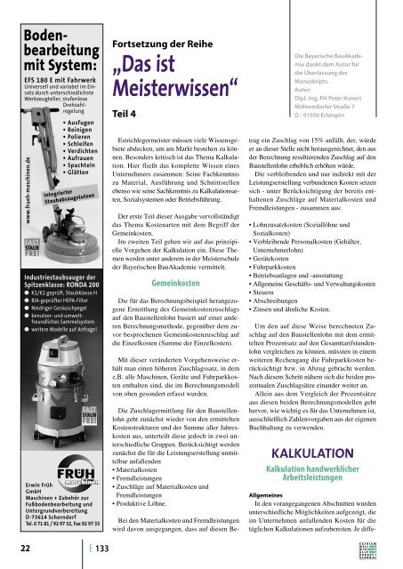 "Neuen"! - FUSSBODENBAU