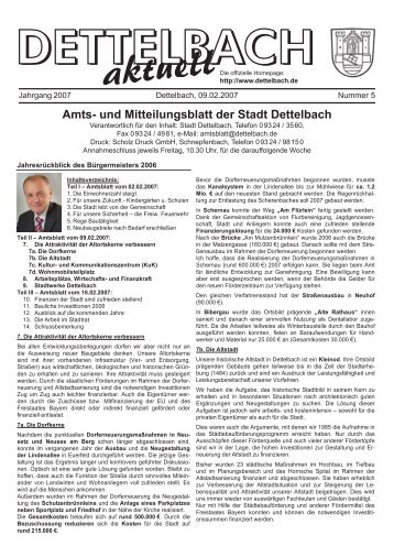 Amts- und Mitteilungsblatt der Stadt Dettelbach