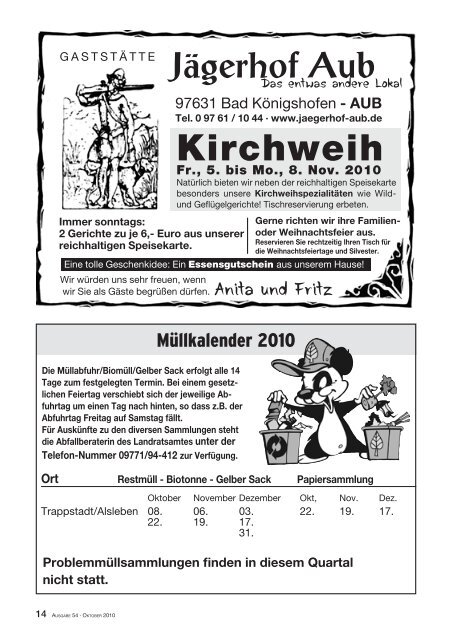 Gemeindeblatt Oktober 2010 - Markt Trappstadt