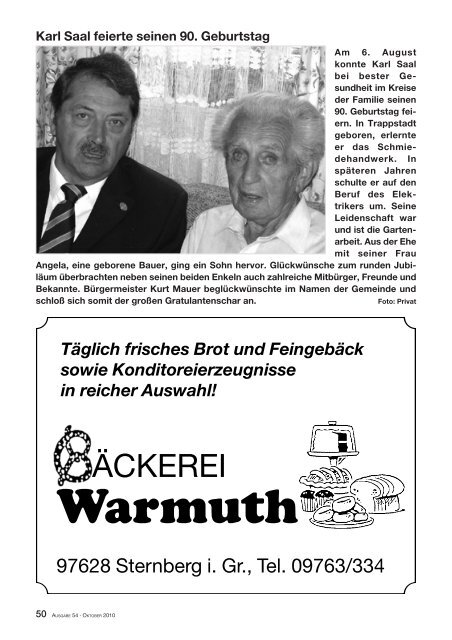 Gemeindeblatt Oktober 2010 - Markt Trappstadt