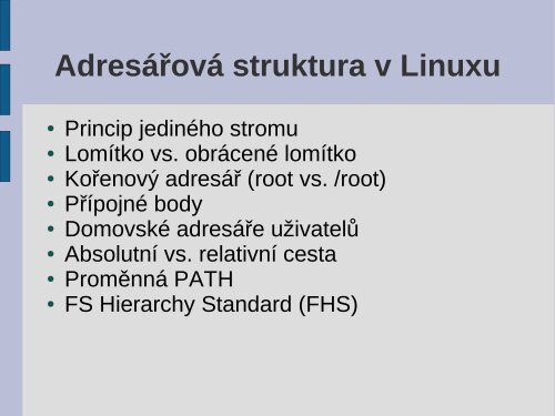 Architektura systému GNU/Linux
