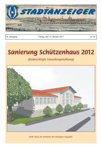 Sanierung Schützenhaus 2012 (Beabsichtigte ... - Weißensee