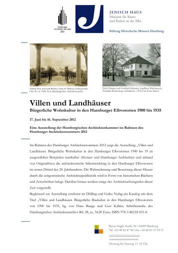 Villen und Landhäuser Bürgerliche Wohnkultur ... - Altonaer Museum