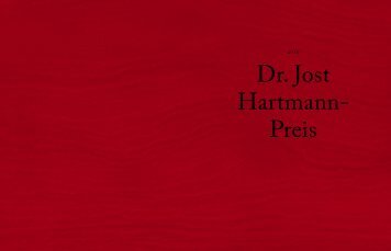 Dr. Jost Hartmann-Preis - André Born
