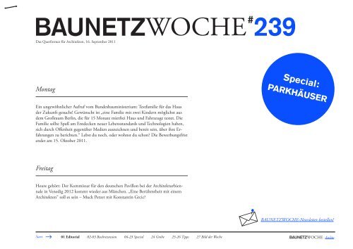 Baunetzwoche#239 „Parkhäuser: Rennstrecke, Labyrinth und ...