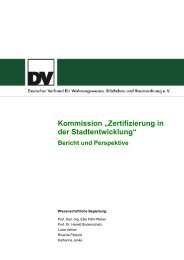 Zertifizierung in der Stadtentwicklung - Deutscher Verband für ...