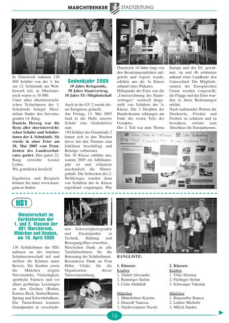 Stadtzeitung Juni 2005 - Marchtrenk