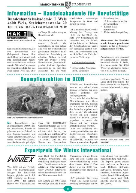 Stadtzeitung Juni 2005 - Marchtrenk