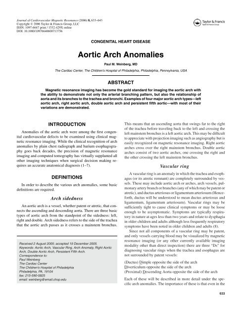 Aorta Anatomy Definition