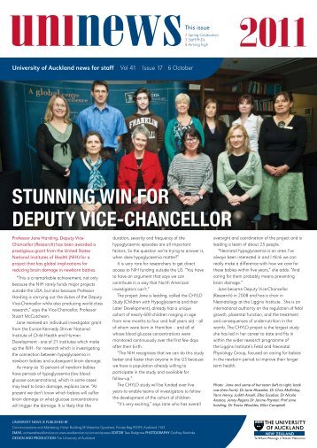 stunning win for Deputy Vice-chancellor - The University of Auckland