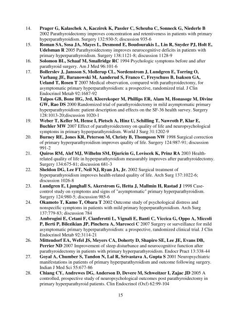 Title: Neuropsychological Features in Primary Hyperparathyroidism ...