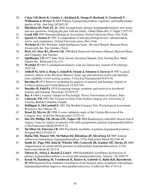 Title: Neuropsychological Features in Primary Hyperparathyroidism ...