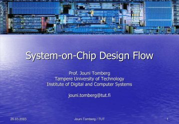 System-on-Chip Design Flow