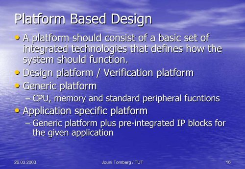 System-on-Chip Design Flow