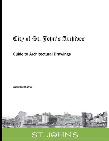 City Archives - Architectural Drawings - City Of St. John's