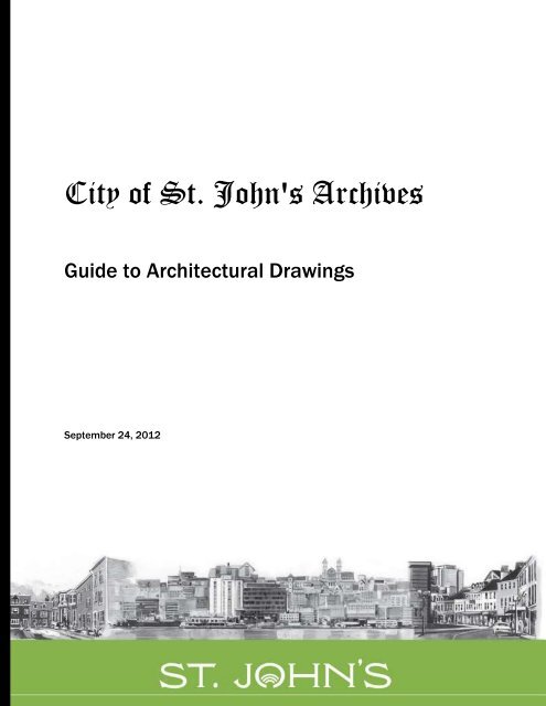 City Archives - Architectural Drawings - City Of St. John's