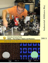 Far IR and Terahertz Photonics - CREOL - University of Central Florida