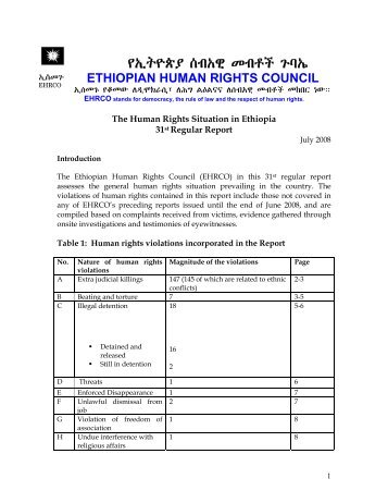 The Human Rights Situation in Ethiopia 31st Regular - Abbay Media